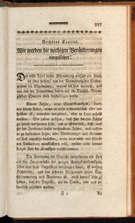 Sechstes Kapitel. Wie werden die nöthigen Veränderungen eingeführt?
