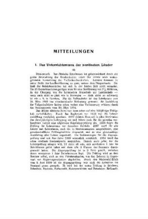 Das Unterrichtswesen der nordischen Länder