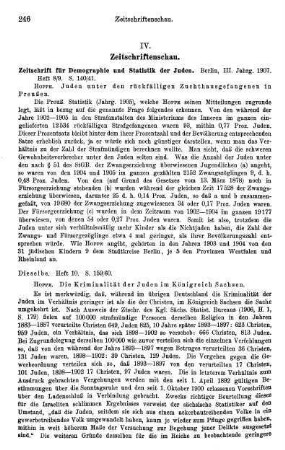246-247, IV. Zeitschriftenschau