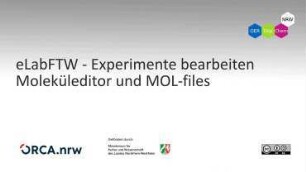 eLabFTW: Bearbeiten eines Experiments - Moleküleditor und MOLFiles