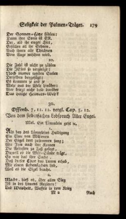 30. Offenb. 7,11.12.vergl. Cap. 5,12. ...