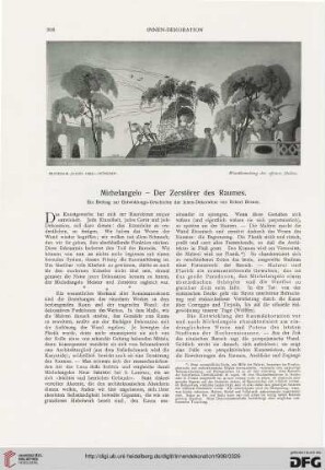 Michelangelo - Der Zerstörer des Raumes, [1]: ein Beitrag zur Entwicklungs-Geschichte der Innen-Dekoration
