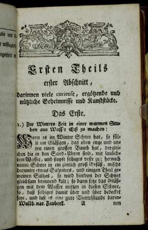 Ersten Theils[...]