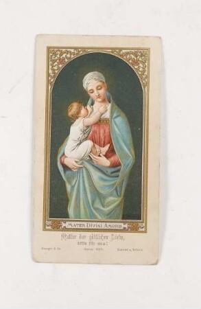 Religiöses Kärtchen: Mater Divini Amoris