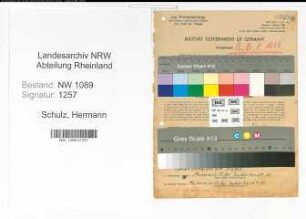 Entnazifizierung Hermann Schulz , geb. 20.04.1905 (Polizist)