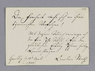 Karoline Stroth. – Hamburg, 18.04.1813
