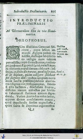 Introductio Praeliminaris