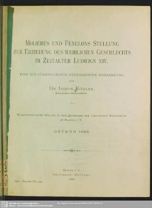 1894/95,Beil.: Bericht : über das Schuljahr von Ostern ... bis Ostern ...