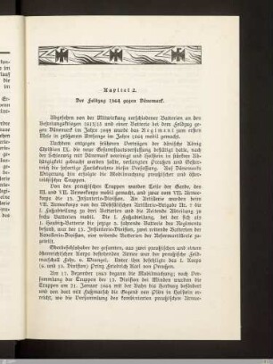 Kapitel 2. Der Feldzug 1864 gegen Dänemark