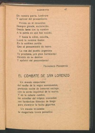 El combate de San Lorenzo