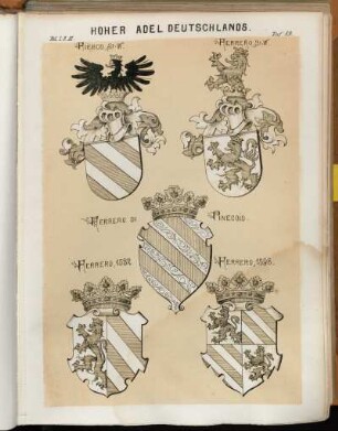 Taf. 89. Fiesco. St.-W. - Ferrero, St.-W. - Ferrero di Pinecolo. - Ferrero, 1532. - Ferrero, 1598