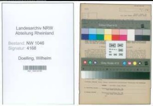 Entnazifizierung Wilhelm Doelling , geb. 06.03.1898 ()