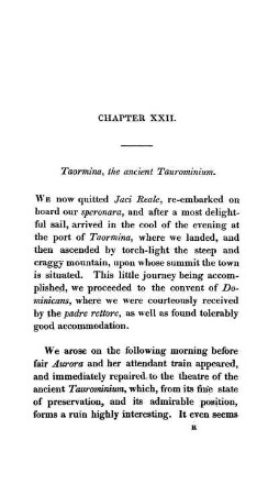 CHAP. XXII. - Taormina, the ancient Taurominium