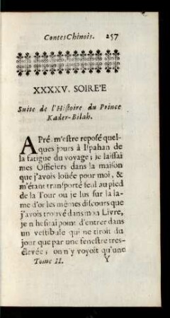 XXXXV. Soirée. Suite de l'histoire du Prince Kader-Bilah.