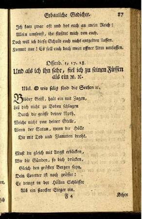 Und als ich ihn sahe, fiel ich zu seinen Füssen als ein [...]