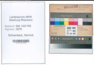 Entnazifizierung Heinrich Schoenbeck , geb. 29.06.1888 (Lehrer)