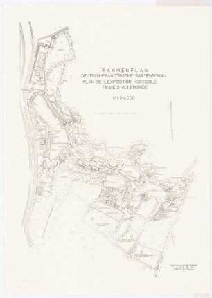 Deutsch-Französische Gartenschau, Saarbrücken: Lageplan Rahmenplan 1:4000
