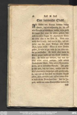 Eine lateinische Stadt.