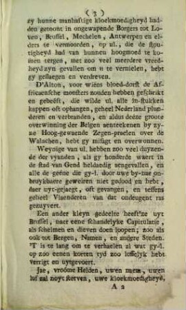 Godefridus Door Godts genaede Abt van Tongerloo, en Geestelyken Oversten van de Belgike-Krygs-Troupen, &c. &c. Aen alle zyne onderhoorige Veld-Capellaenen, Officieren, Onder-Officieren, &c.