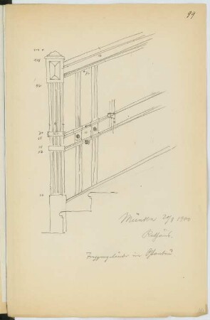 Rathaus, Hann. Münden: Details (aus: Skizzen- und Fotoalbum 19)