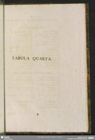 Tabula Quarta