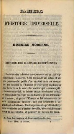 Histoire moderne, 4. Histoire des colonies européennes