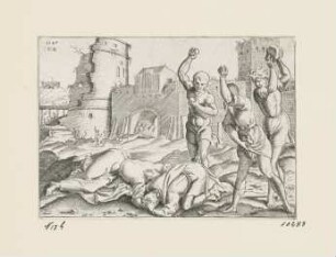 Steinigung des heiligen Stephans, Blatt 1 der Folge "Apostelgeschichte"