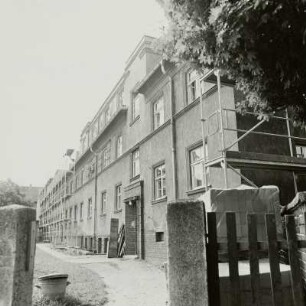 Glauchau, Reihenhäuser, Hofansicht