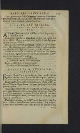 Raptores diversarum puellarum.