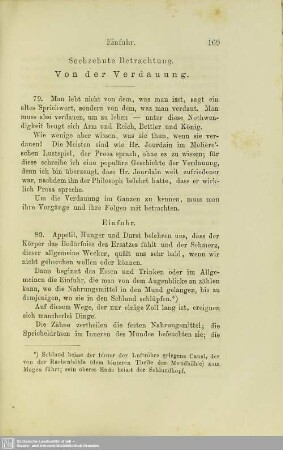 Sechzehnte Betrachtung. Von der Verdauung