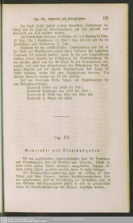 Cap. XII. Gemeinde- und Staatsabgaben
