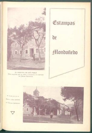 Estampas de Mondoñedo : [Dos vistas del] Hospital de San Pablo [y de] la Cárcel [...]