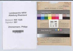 Entnazifizierung Philipp Zimmermann , geb. 16.08.1908 (Polizeibeamter)