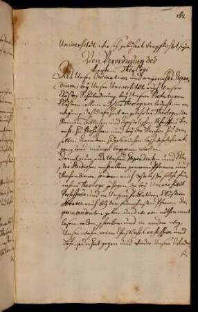 Von Verordnung des Vierten Theologi.