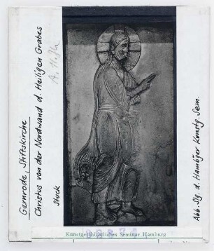 Gernrode, Stiftskirche St. Cyriacus: Nordwand des Heiligen Grabes, Christus