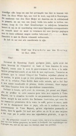 35. Brief van Daendels aan den Koning, 23 Nov. 1808