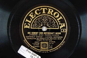 Nie kommt uns Botschaft mehr : ("Parsifal", III. Akt) / (Richard Wagner)