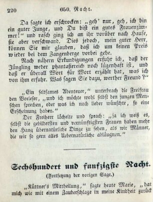 Sechshundert und funfzigste Nacht