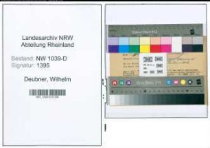 Entnazifizierung Wilhelm Deubner , geb. 24.09.1899 (Rektor)