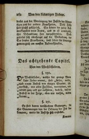 Das achtzehente Capitel. Von den Wechselfiebern.
