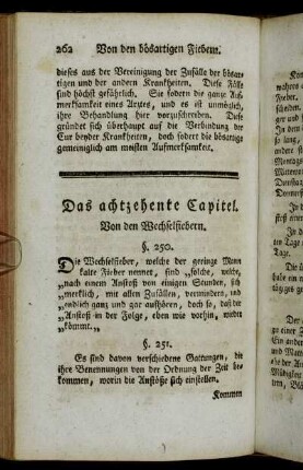 Das achtzehente Capitel. Von den Wechselfiebern.