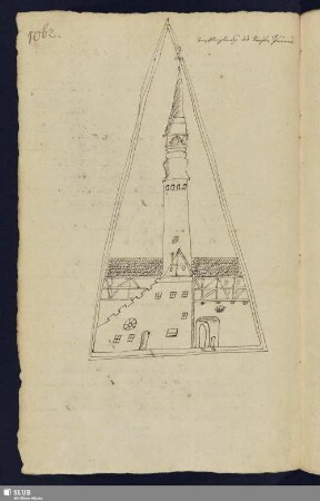 Auffrichtung des Reichen Thurmes