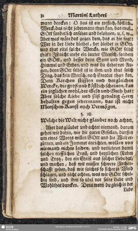 §. 28. Welche die Welt nicht glaubet noch achtet