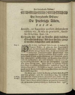 Der dreyzehende Discurs/ Die Priesterliche Würde.