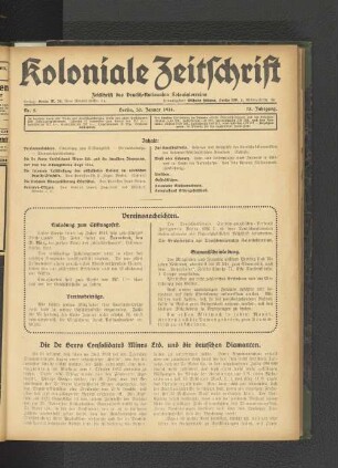 Nr. 5. Berlin, 30. Januar 1914. 15. Jahrgang.