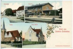 Zeckritz. Versch. Ansichten von Zeckritz-Zschackau