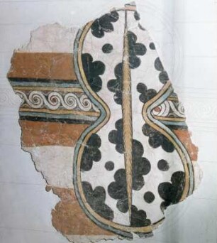 Athen. Archäologisches Nationalmuseum. Achterschild. Fresko aus Mykene, Fund 1970