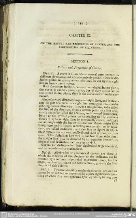 Chapter IX. On The Nature And Properties Of Curves, And The Construction Of Equations