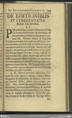 De Editionibus Et Commentatoribus Ciceronis