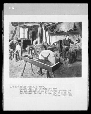 Im Schleifkotten an der Wupper (Werkstatt des Walter Berger; Witzhelden, Rhein-Wupper-Kreis)